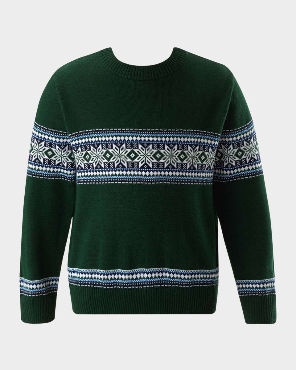 Girl's Fairisle Printed Sweater, Size 2-10